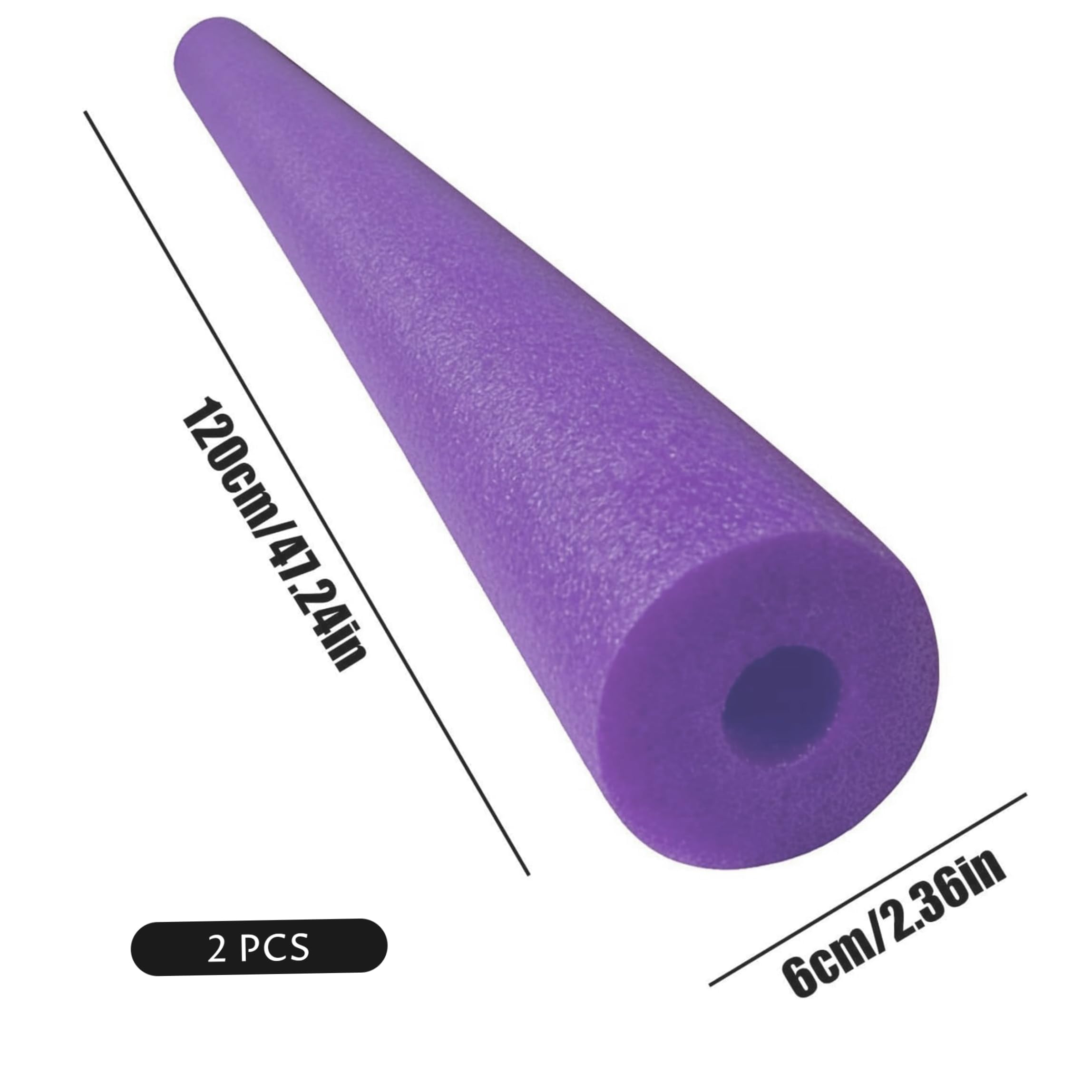 Jumbo-Poolnudeln, 2er-Pack, Schaumstoffschwimmer, Blau, 47, 24 Zoll | Weicher, schwimmfähiger Schaumstoff, sicher für Kinder, für Schwimmtraining und Heimwerkerarbeiten