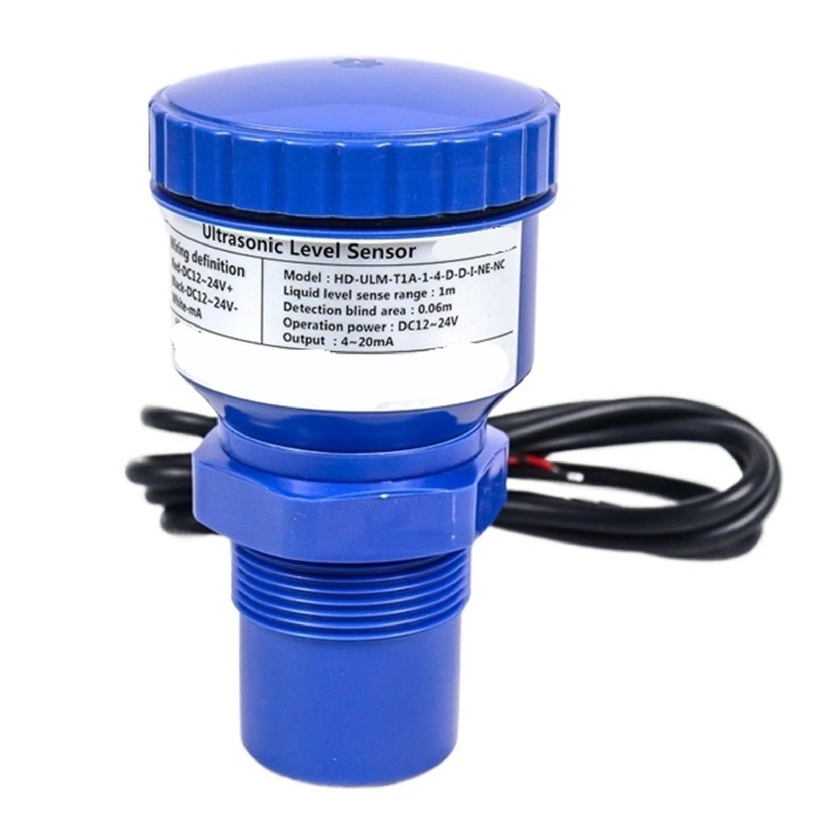 VKvmNYlxx Non-Contact Ultrasonic Water Level Sensor, High Accuracy 5m Long Distance Diesel Fuel Tank Waste Detector(8M 4-20mA)