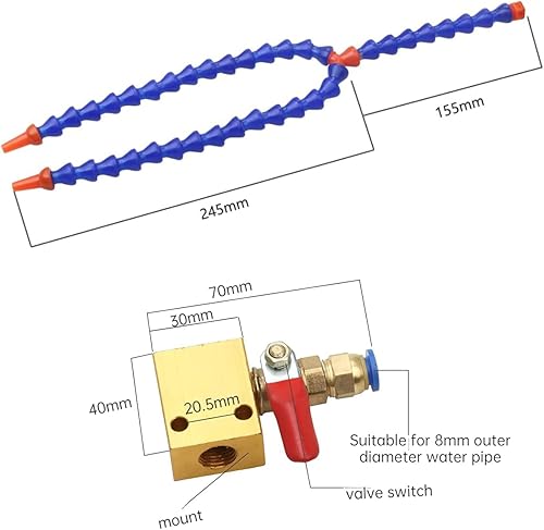 Miniatura 4 de Sistema de pulverización de lubricación de refrigerante de niebla bidireccional para máquina de talla de taladro de fresado CNC de tubería de aire