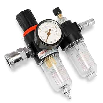 【送料込】コンプレッサー&レギュレーターセット　エアホース2本おまけ 送料込】コンプレッサー&レギュレーターセット エアホース2本