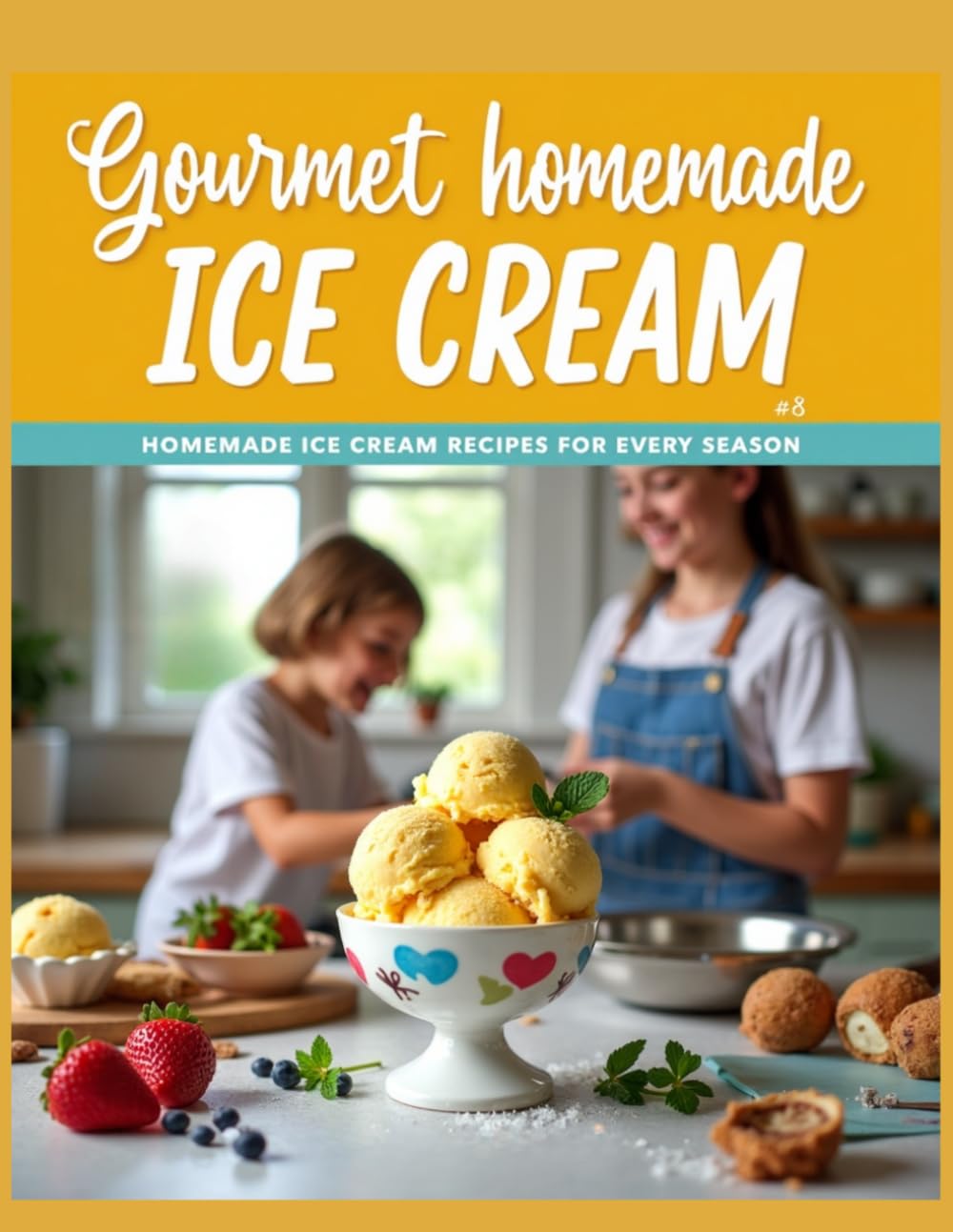 Gourmet Homemade Ice Cream Recipes: 82 Delicious Ice Cream, Sorbet & Gelato Recipes, Full Color photos with every recipe