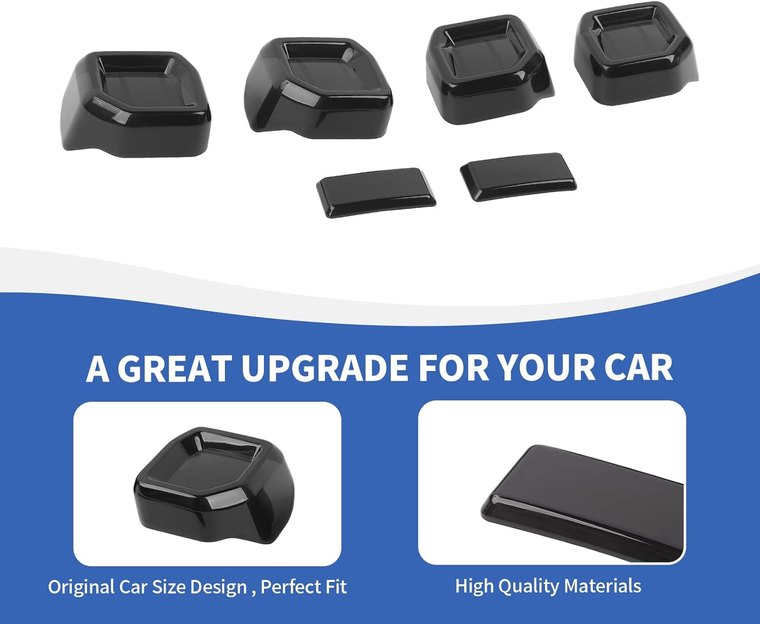 Smoked Tail Light Covers Compatible with Ford Bronco Raptor Accessories 2021-2024, Smoke Black