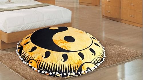 Miniatura 8 de Funda de cojín de suelo de 32 pulgadas con diseño bohemio, estrella azul, hippie, decorativa, india, grande, otomana, para decoración del hogar,