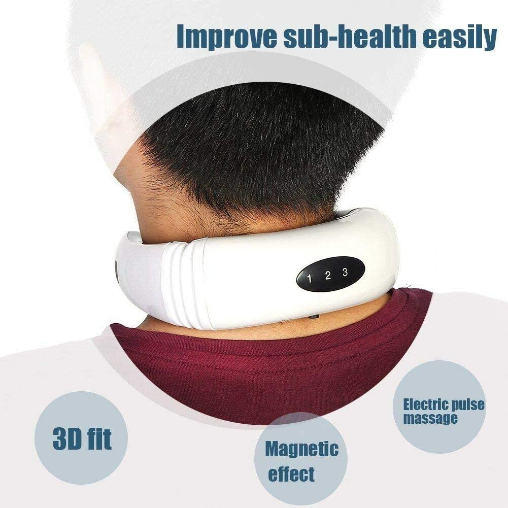 MASSAGGIATORE PER CERVICALE, MASSAGGIATORE PER SPALLE ELETTRICO, DISPOSITIVO DI MASSAGGIO ELETTRICO PER COLLO ELETTROMAGNETICO IMPULSI MASSAGGIO SCHIENA CORPO COLLO - DISCORAMA®