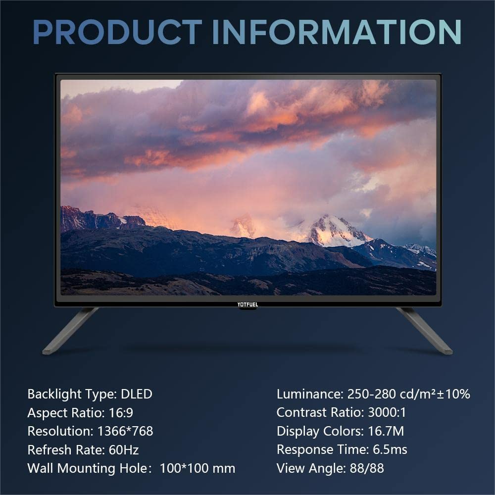YOTFUEL 32 Inch HD Small TV W B0BTJ3MPT4 Encarguelo