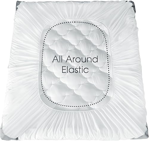 Miniatura 7 de Cubrecolchón acolchado tamaño Queen, de felpa suave, refrescante y alternativo para dolor de espalda, cubrecolchón grueso con bolsillo de 8 a 21