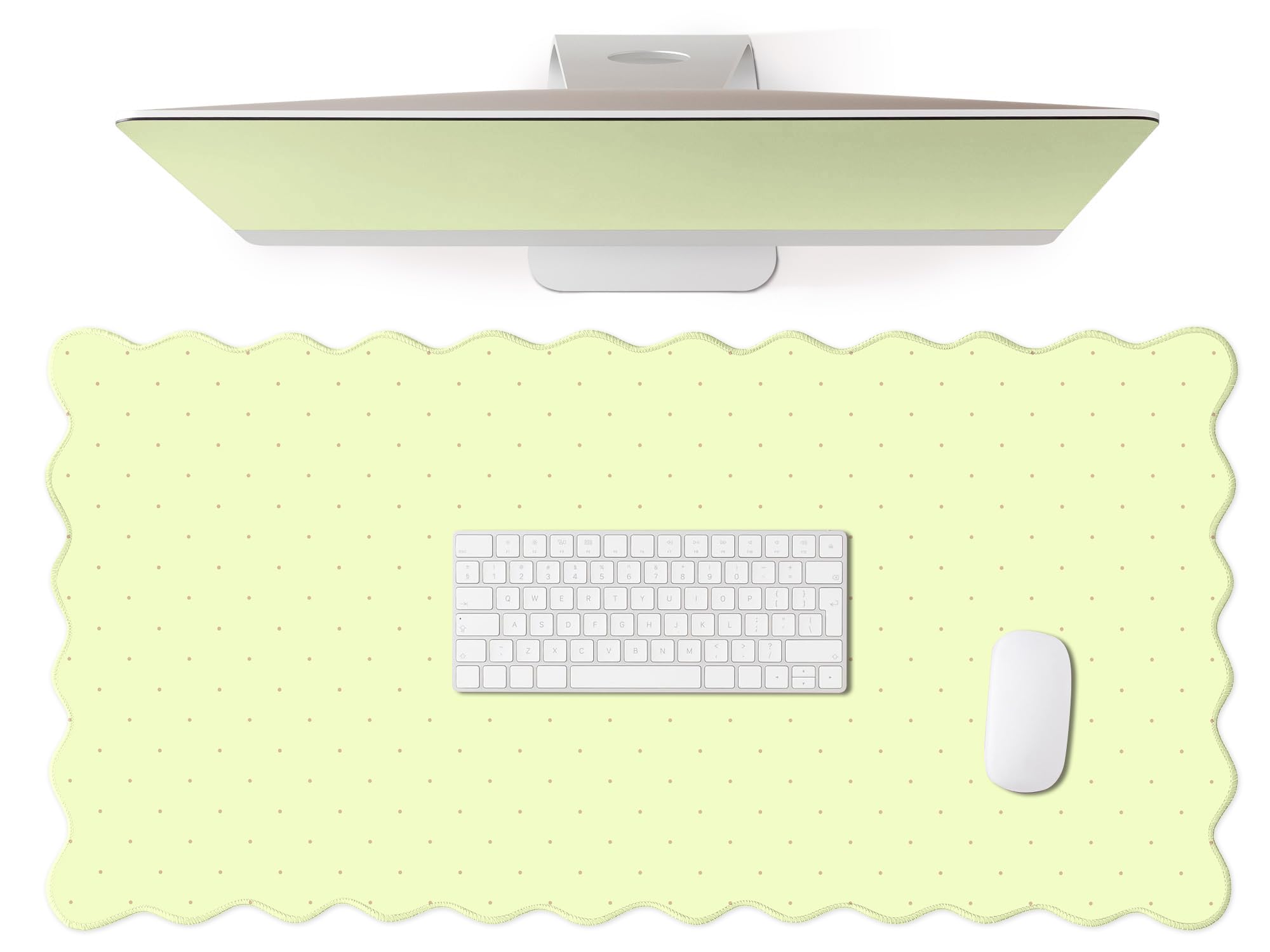 Photo 1 of Nasdalgias Yellow Polka Dot Large Mouse Pad Desk Mat
