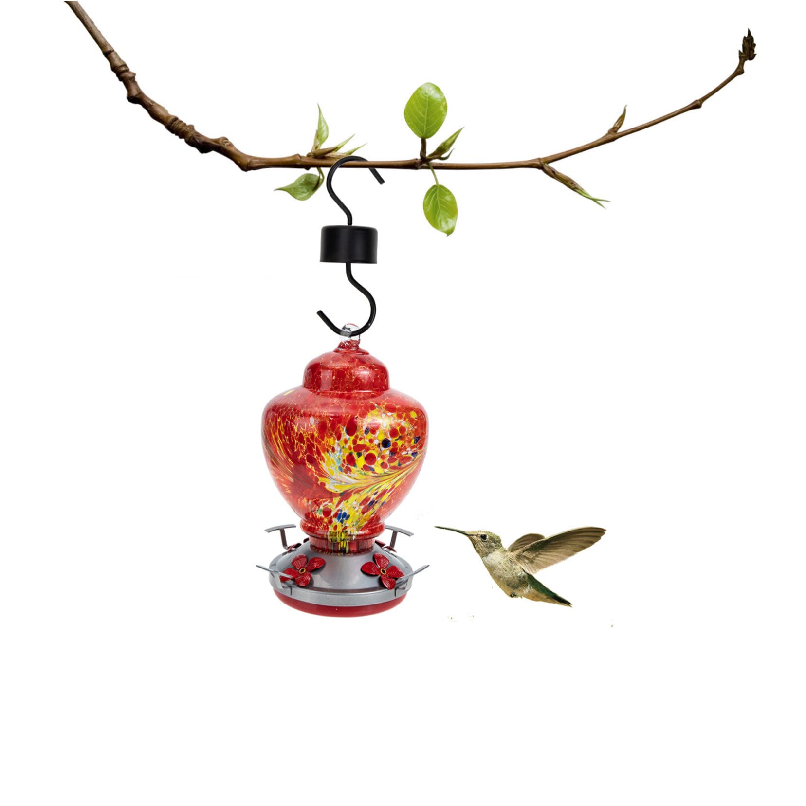 TOYANDONA Hängefutterspender Für Vögel Aus Glas Mit Ansprechender Optik Für Außenbereich Als Futterspender Für Kleine Vögel Wie Kanarienvögel Oder Papageien Als Gartendekor