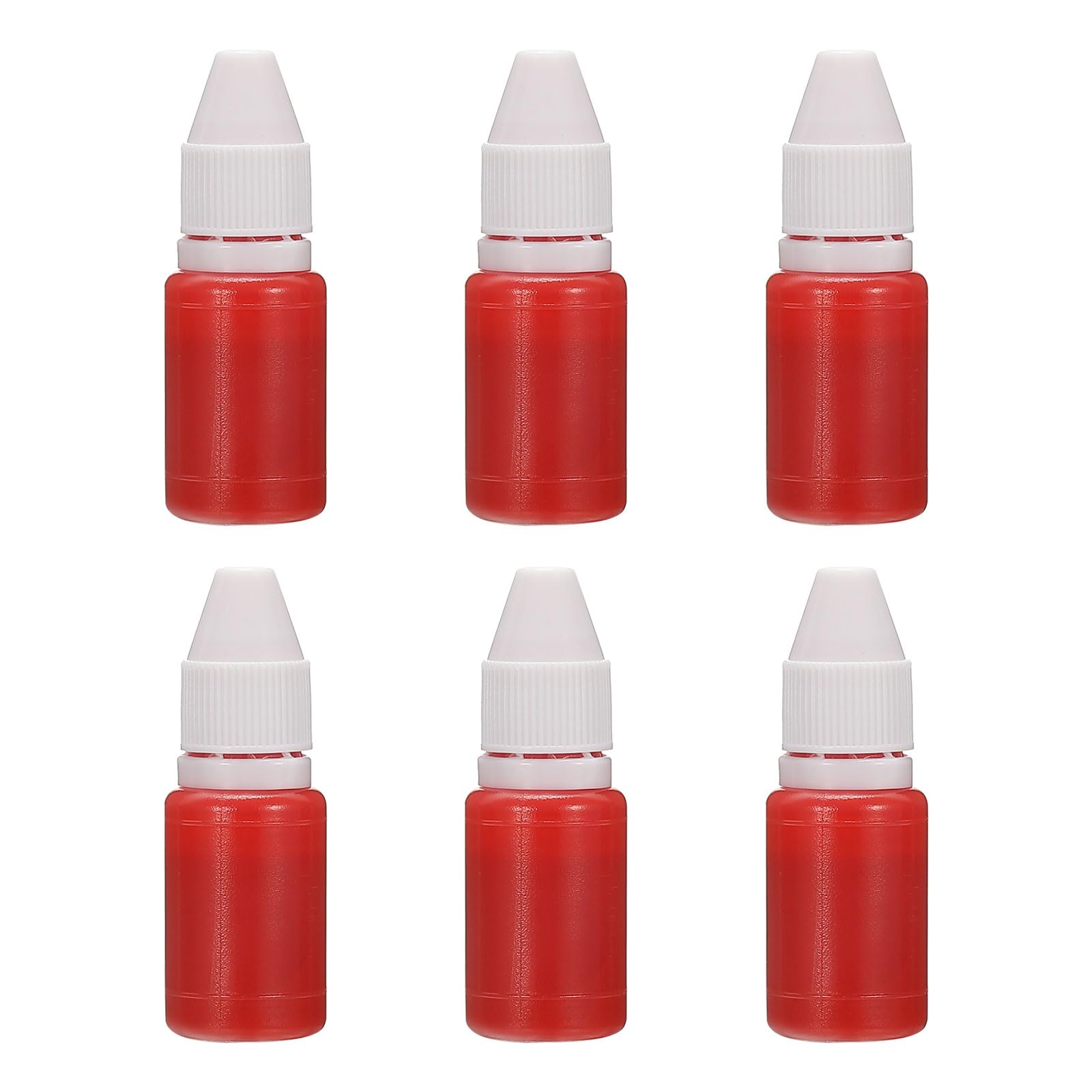PATIKIL 0.33oz Refill Ink for Stamps and Ink Pads, 6Pcs 10ml Stamp Pad Ink Refill for Office Stamp Self Inking Stamp Date Stamp Scrapbooking, Red