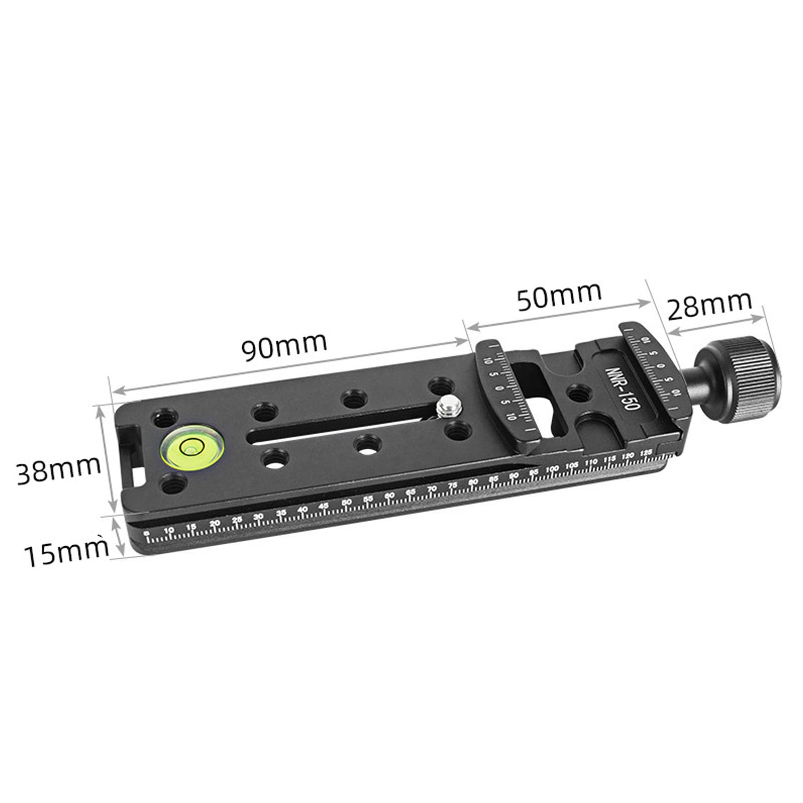 Jectse Glissière Nodale de Rail de Caméra, Pince de Plaque à Dégagement Rapide de 150 Mm avec Trou de Vis de 1/4 Po, Compatible Arca pour la Photographie Macro Panoramique