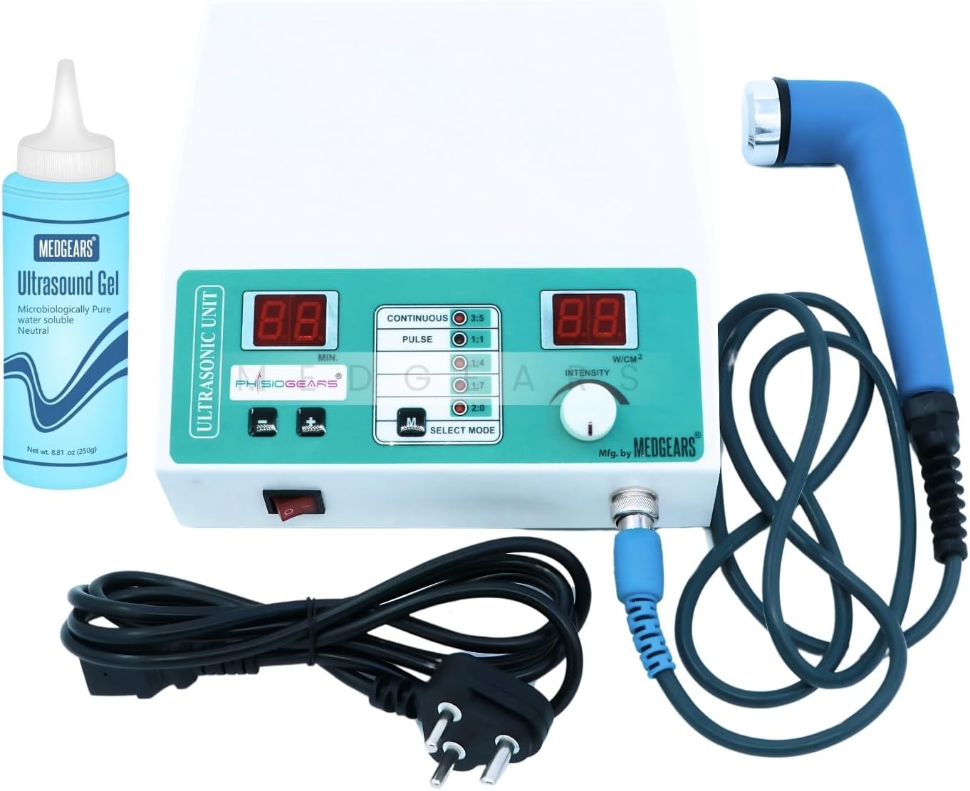 Whole_Body Physiotherapy Equipments Electrotherapy Physiotherapy Machines Physio Ultrasonic/Ultrasound Machine Massager For Pain Relief (Ultrasonic heavy Duty), Off White