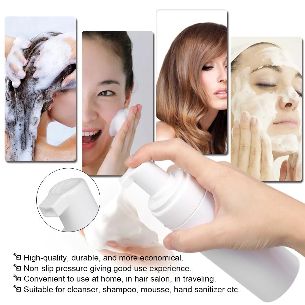 1 flacon en plastique blanc rechargeable pour mousse de savon mousse 150 ml