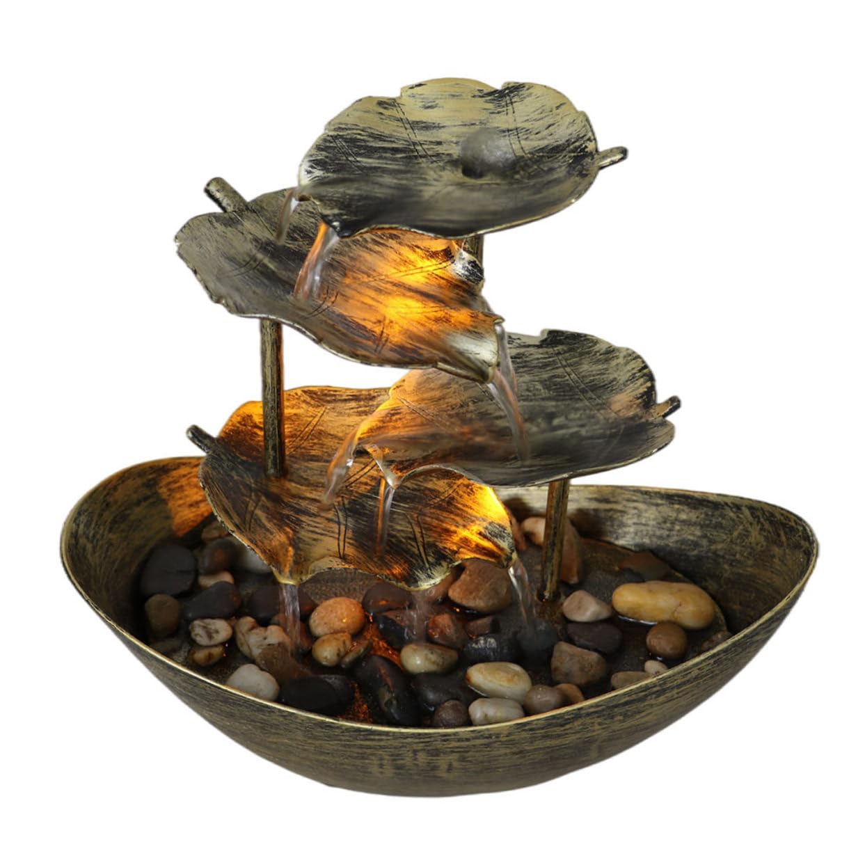 Cabilock Fontaine De Bureau Forme Lotus avec Éclairage LED Décoration Intérieur pour Salon Bureau Et Chambre