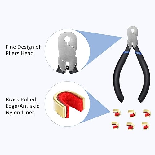 Miniatura 9 de Zonon Juego de alicates de punta de lazo, con forma de T, regla cuadrada, alicates de hebilla de acoplamiento, kit de giro de arco recurvo, tiro con