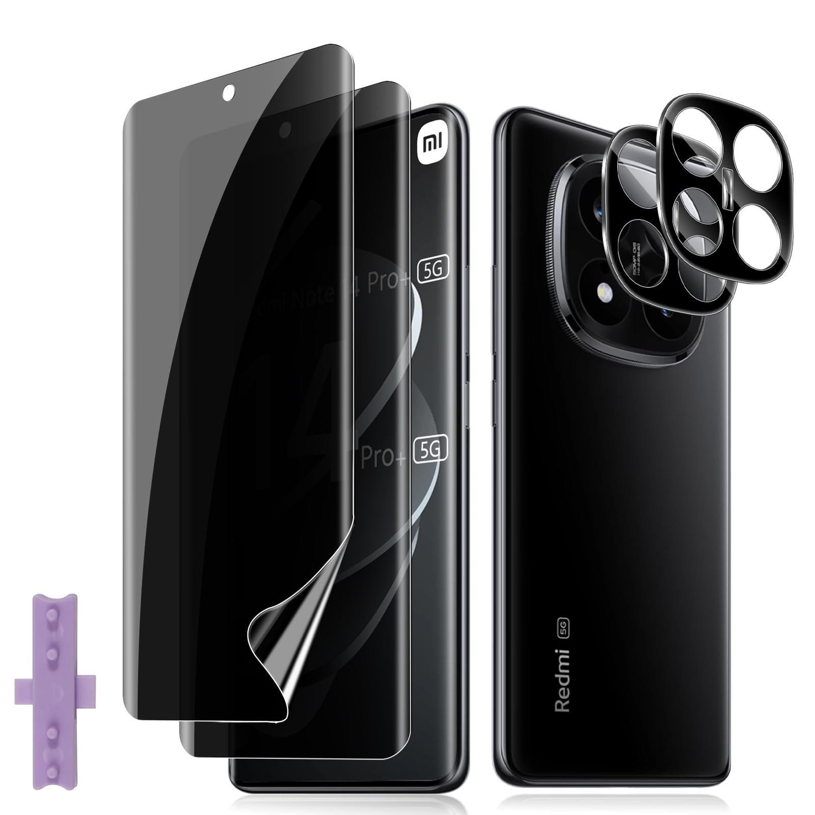 Protector De Pantalla De Privacidad Para Xiaomi Redmi Note 14/13 Pro Plus - TPU Flexible Anti-espía, 2 Unidades, Sin Burbujas