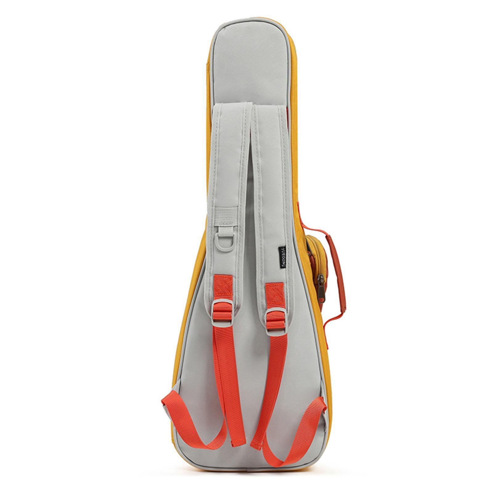 Ukulele Tasche Ukulele Doppelter Schulter Rucksack Süßer Bunte Kleine Gitarrenspeicher Hülle Ukulele Fall Ukulele Gigtasche für Reisen, 23 and 24 Inch