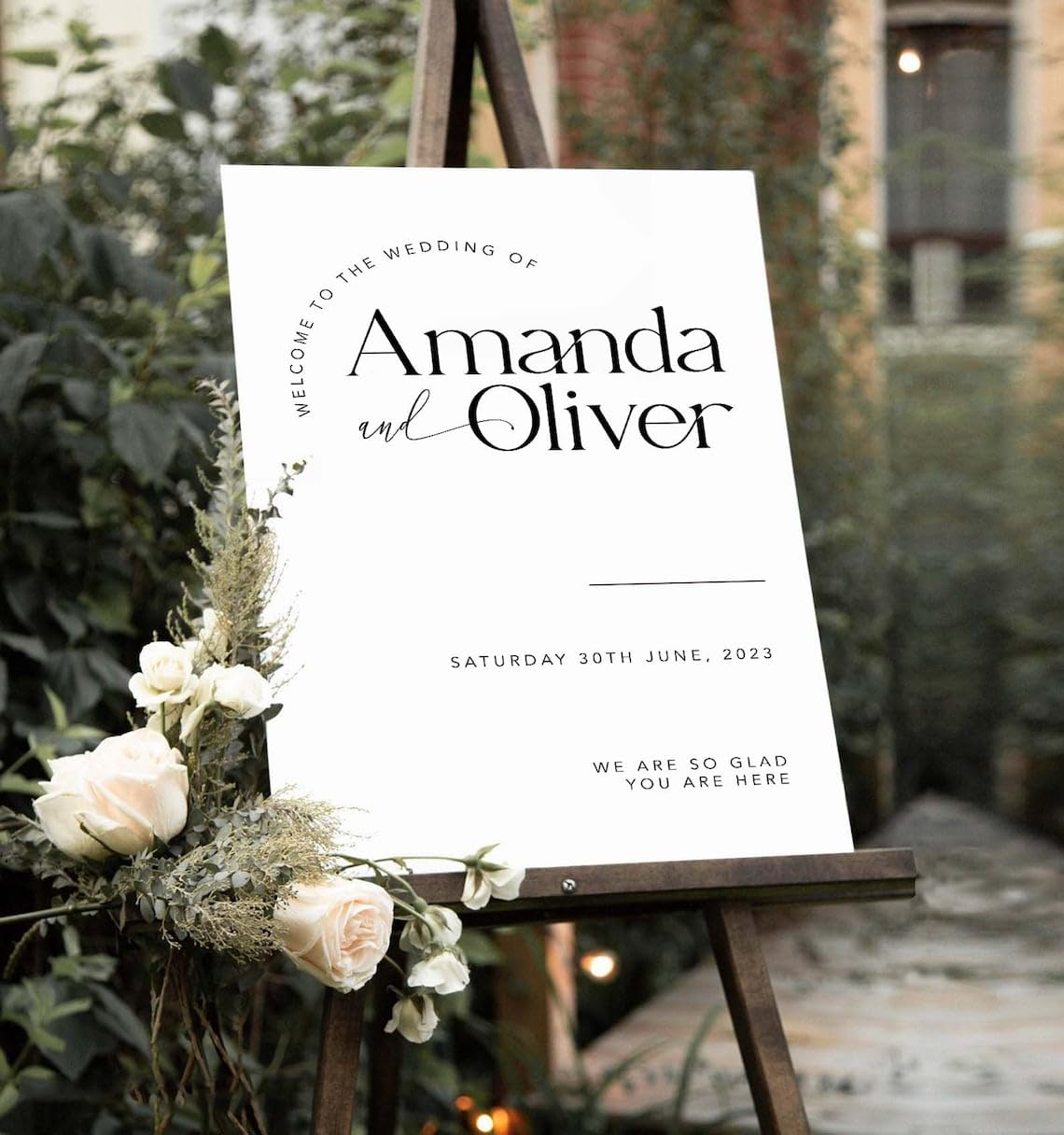 Amazon.com: Minimalist Modern Wedding Welcome Sign - Large Poster