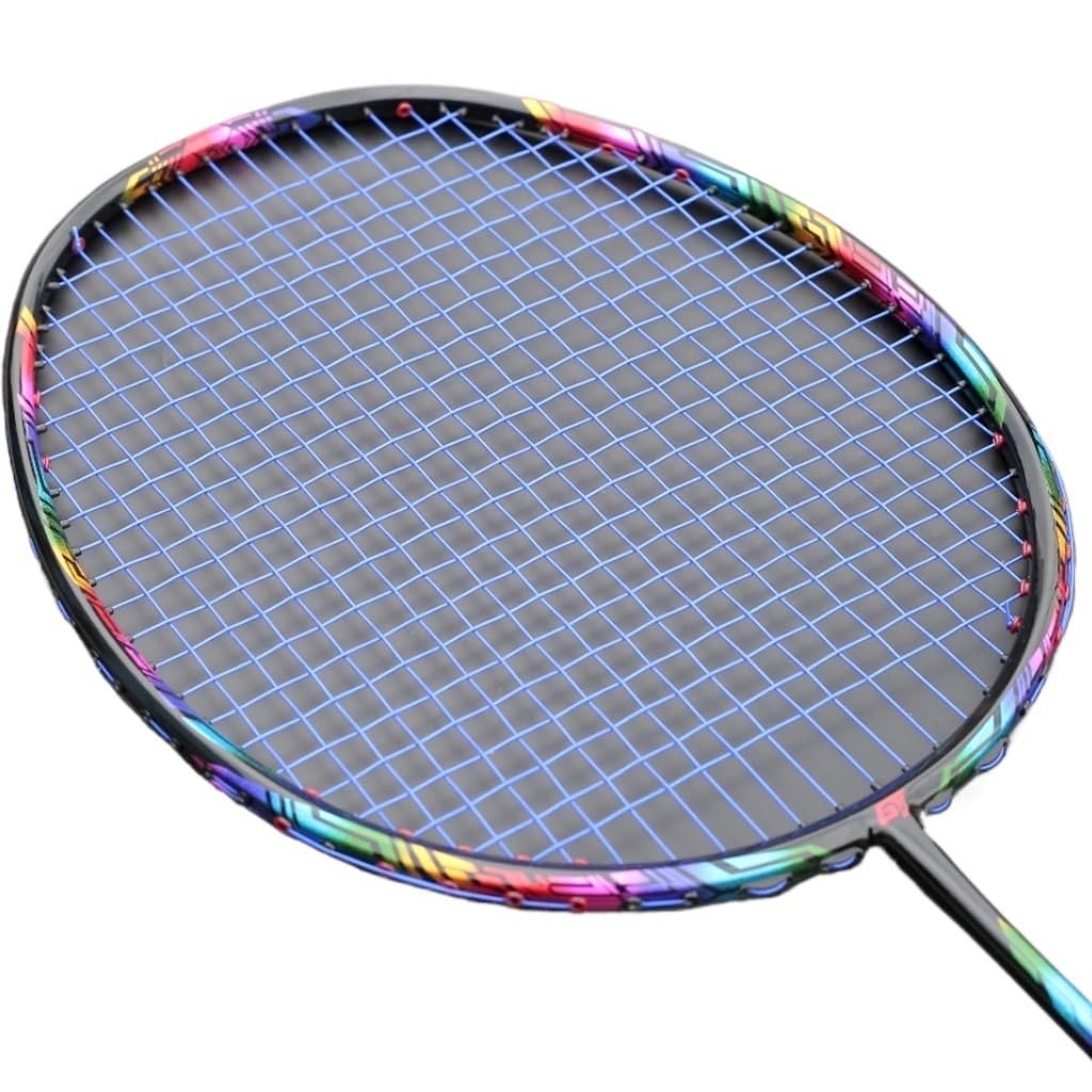 Hohe Spannung 35LBS Volle Carbon Faser Badminton Schläger Aufgereiht Ultraleicht 4U 82G Professionelle Ausbildung Schläger Mit Taschen Erwachsenen