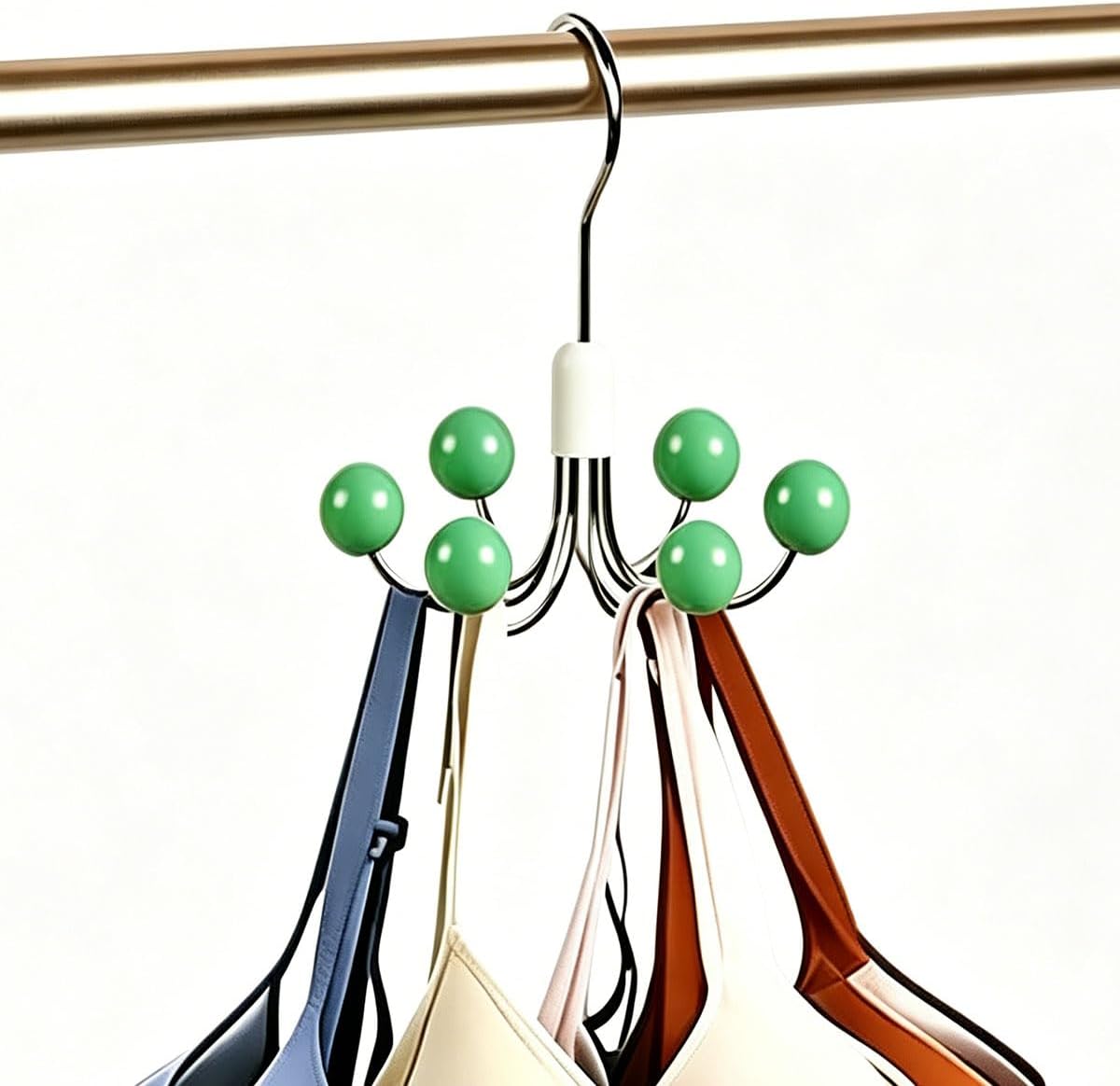 1 Pack 360° Swivel Hoodie Hangers with 6 Cedar Balls,Closet Organizer-Green