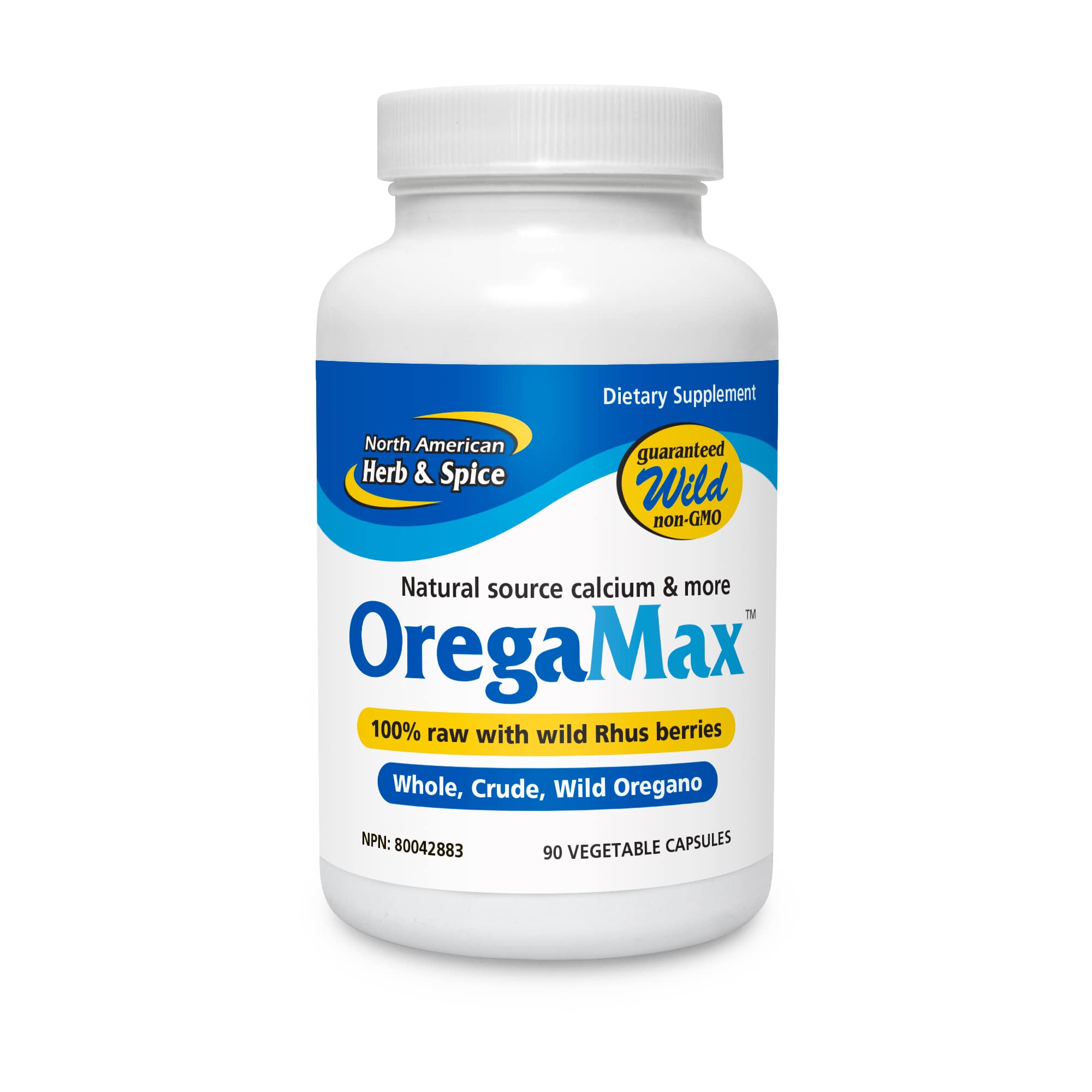 NORTH AMERICAN HERB & SPICE OregaMax - 90 Vegi Capsules - Healthy Digestive & Immune Support - Oreganol P73 Oregano Oil Supplement with Garlic & Onion - Non-GMO - 90 Servings
