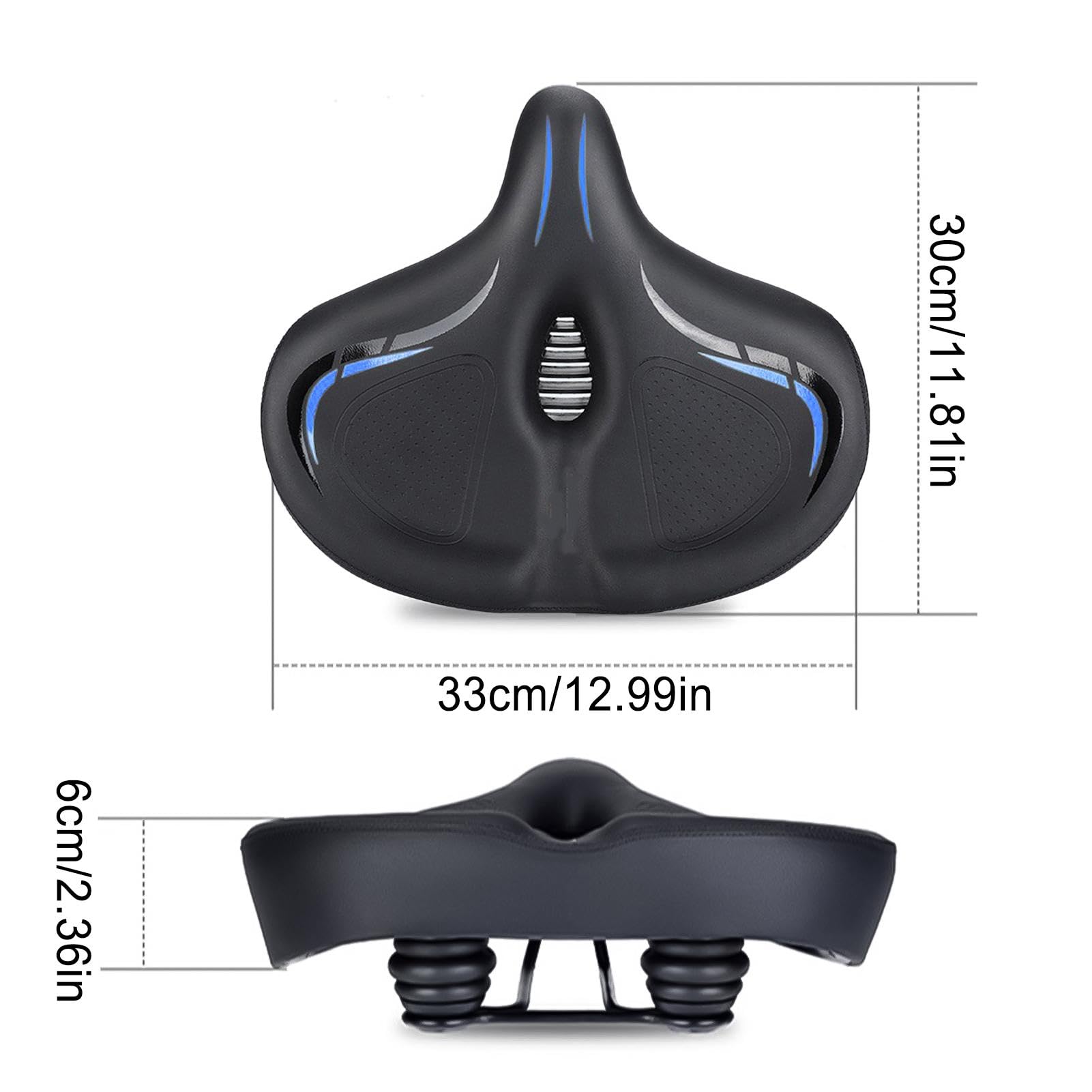 Sellino comodo per bicicletta, sovradimensionato, design extra largo, ricambio per bici pieghevoli, bici da strada, mountain bike, bici da città