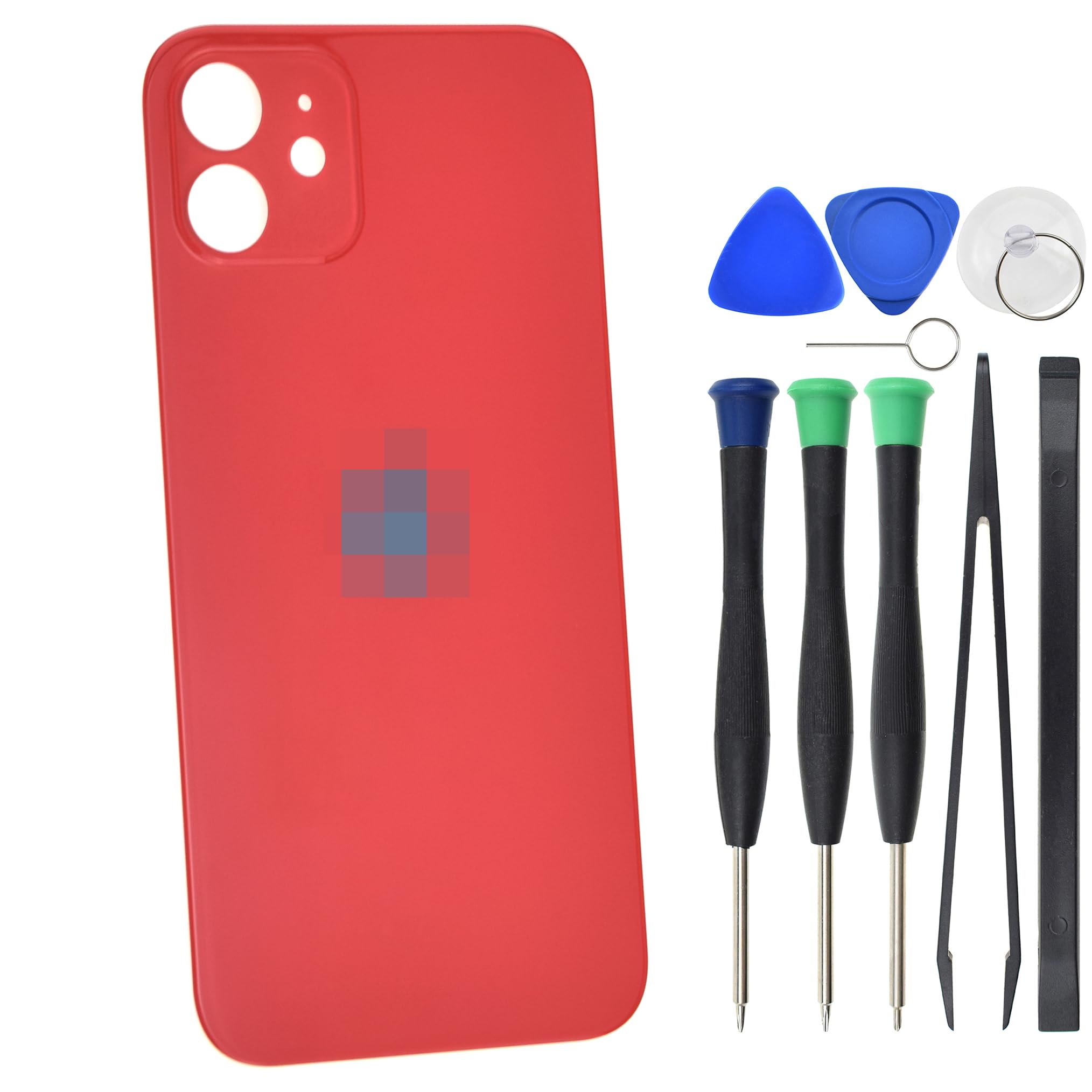 Sunrise glowBack Glass Replacement for iPhone 12 A2403 A2172 A2402 Replacement with Pre cut Adhesive - 6.1" Red