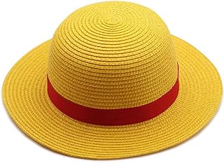 Straw Hat Luffy Hat Cospaly Hats for Halloween Performance Costume Straw hat for Men Women Kids Yellow Strawhats