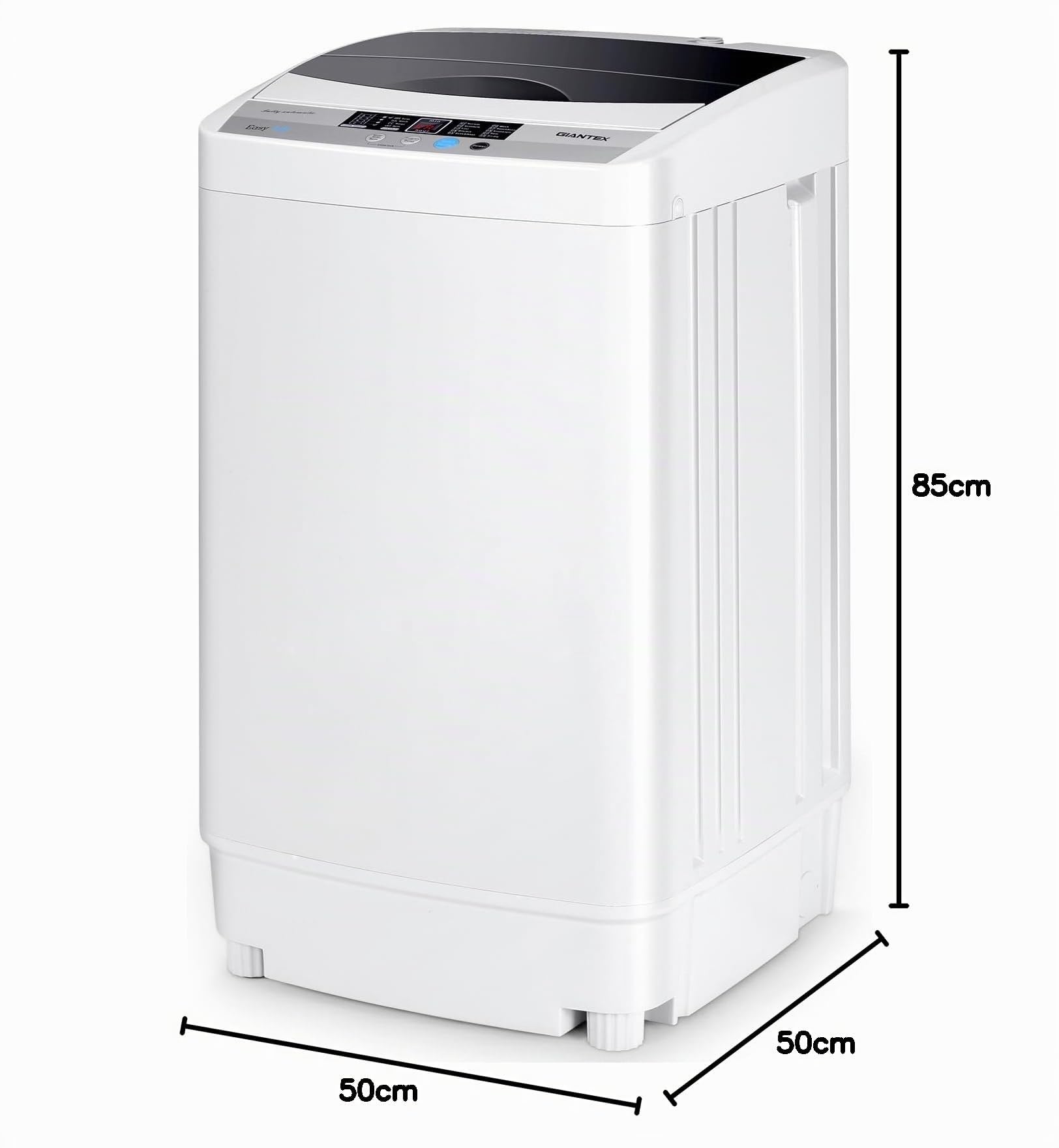 COSTWAY 4.5 kg Lavadora, Lavadora Compacta Automática 310w, 10 Programas de Lavado y 8 Niveles de Agua, Ideal para Apartamentos y Autocaravanas, Gris