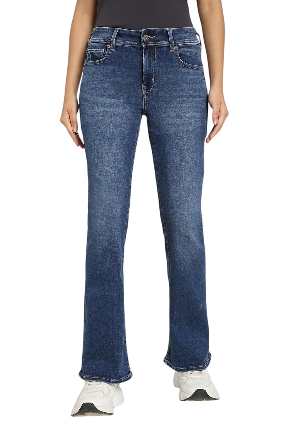 american eagle Women Blue Next Level Low-Rise Kick Bootcut Jean-picture-10
