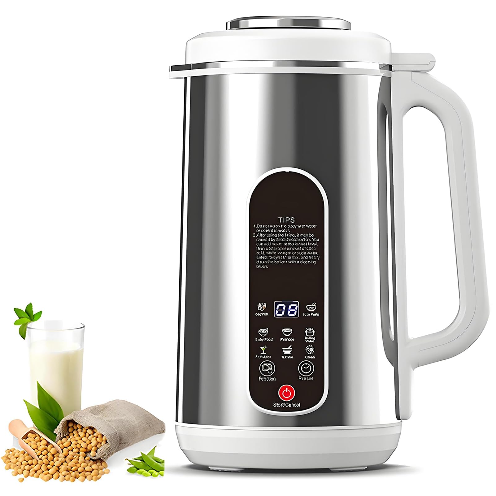 Máquina de leche de soja exprimidor de 1,2L de leche vegetal y nueces