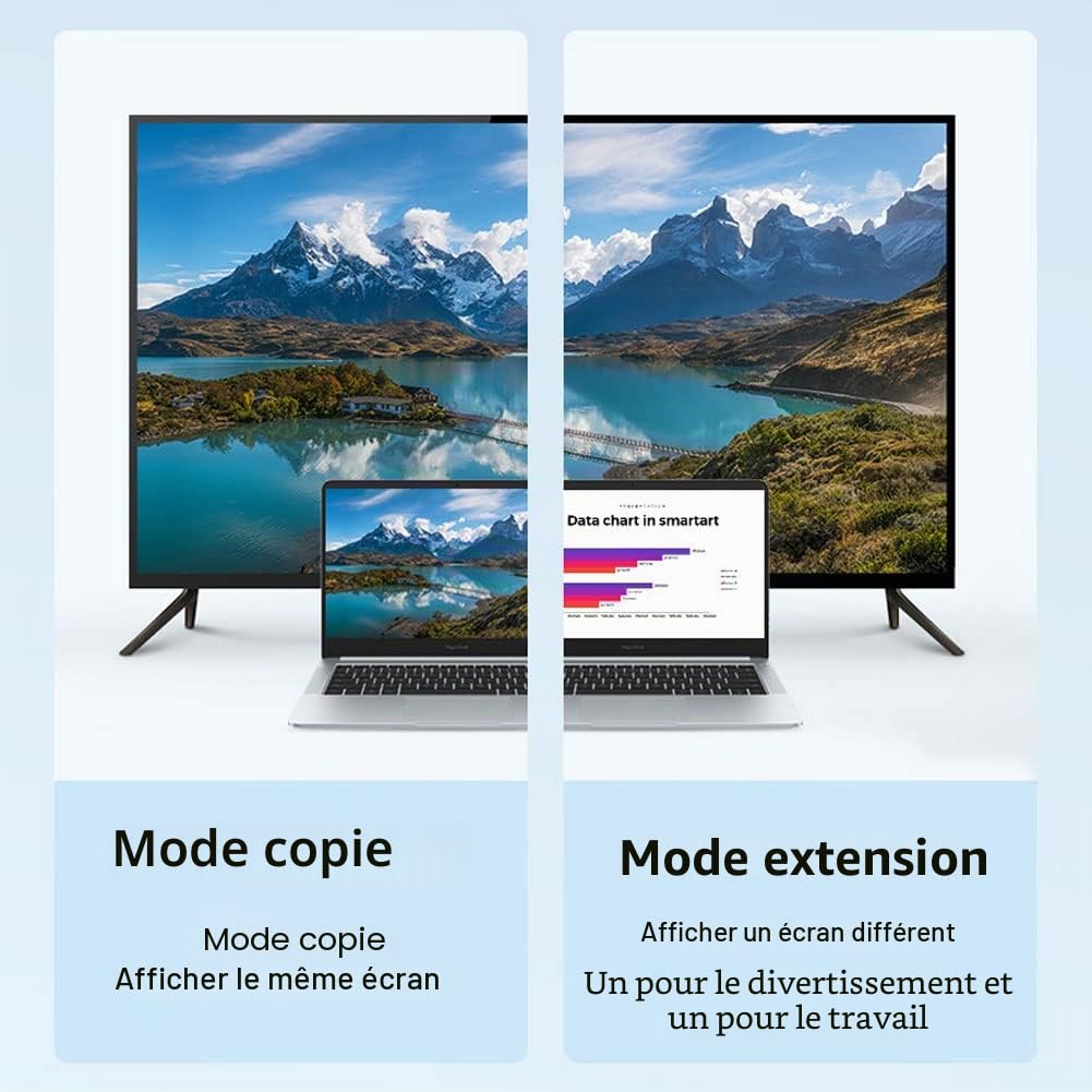 Adaptateur HDMI vers VGA 1080P Femelle vers Mâle Convertisseur Câble Audio Vidéo 3,5 mm