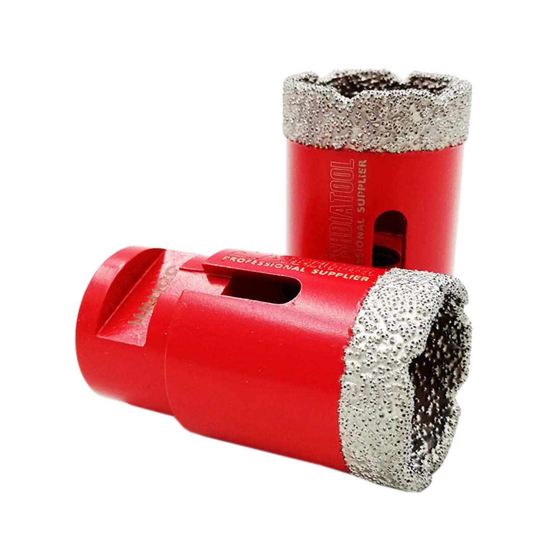 SHDIATOOL Punta per Trapano Diamantata 2 Pezzi 35mm Vacuum Brasato Foretto Diamantato per Porcellana Piastrella Granito Marmo Taglio a Secco