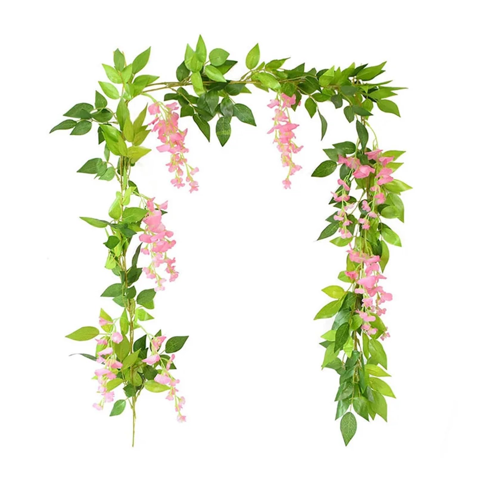 DSFIHJO Artificial Flower Vine Fake Ivy Wisteria Flowers Artificial Plant Vine Garland for Room Garden Decorations Wedding Arch Floral Decor(180cmPINK Wisteria)