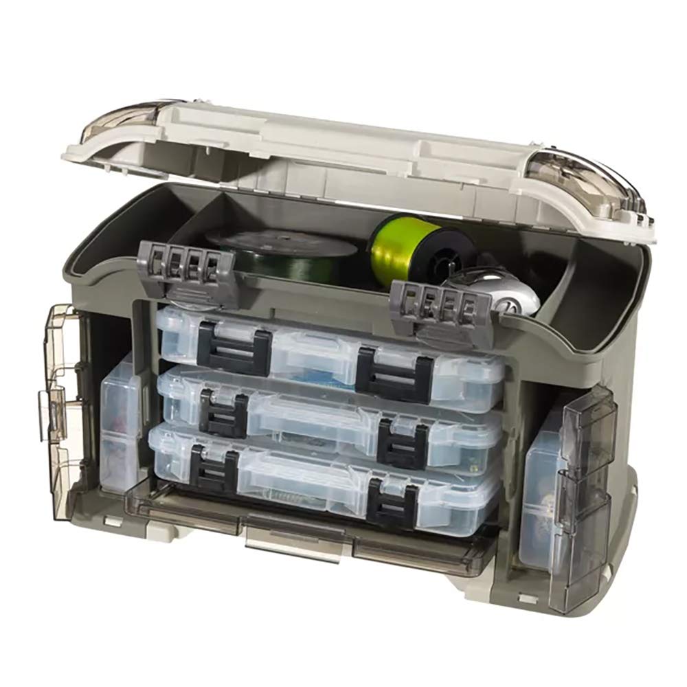 Amazon.com : Plano Elite Series Ultimate Angled Tackle System, Graphite &  Sandstone, Includes 6 StowAway Utility Boxes, Premium Tackle Storage for  Fishing Gear and Accessories, Waterproof Case : Fishing Tackle Boxes :