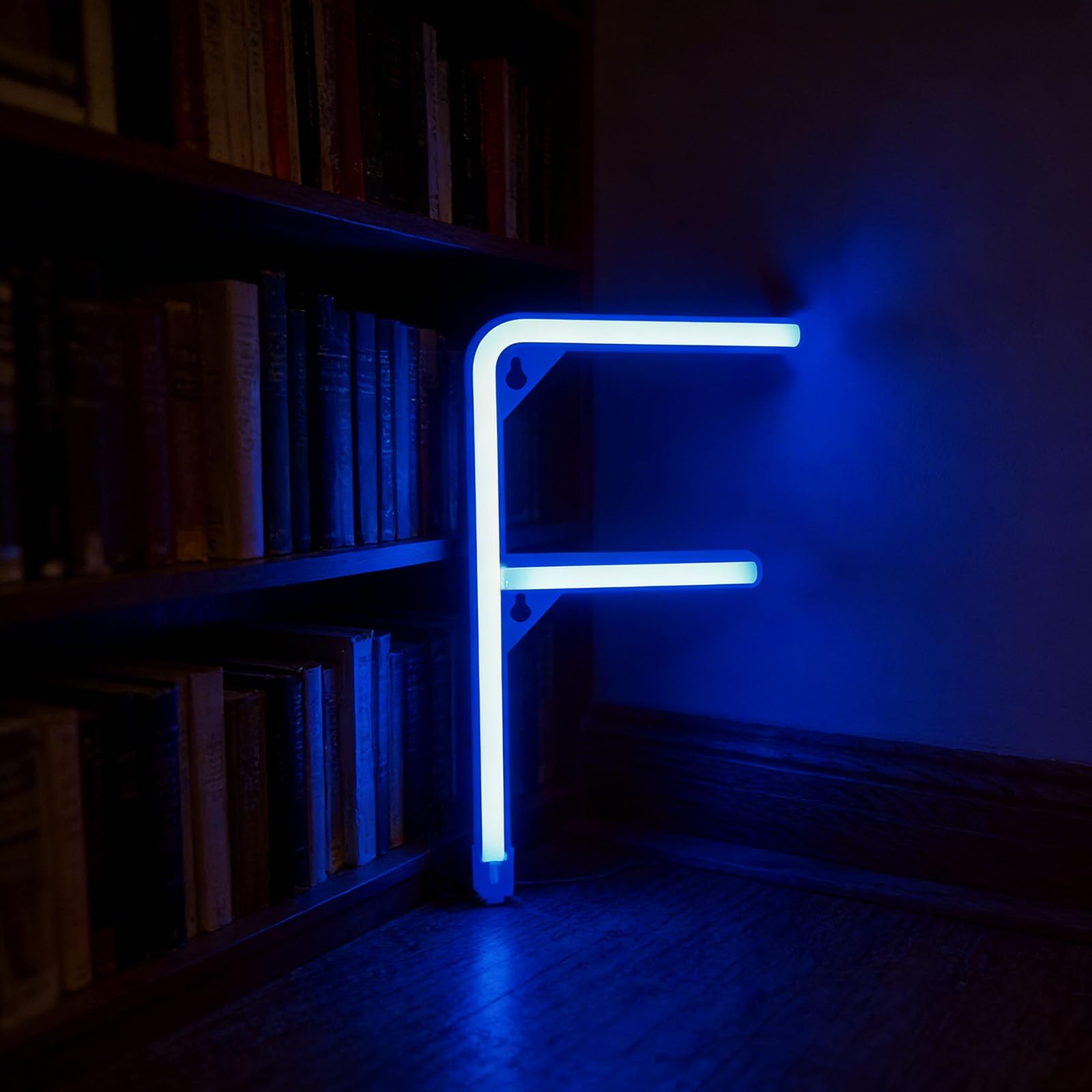 shulovehua Neon Blue LED Marquee Letter Lights, Light Up Letters Glitter Alphabet Letter Sign USB/Battery Powered for Shop Display Wedding Backdrop Home Decor（ F） — image 1
