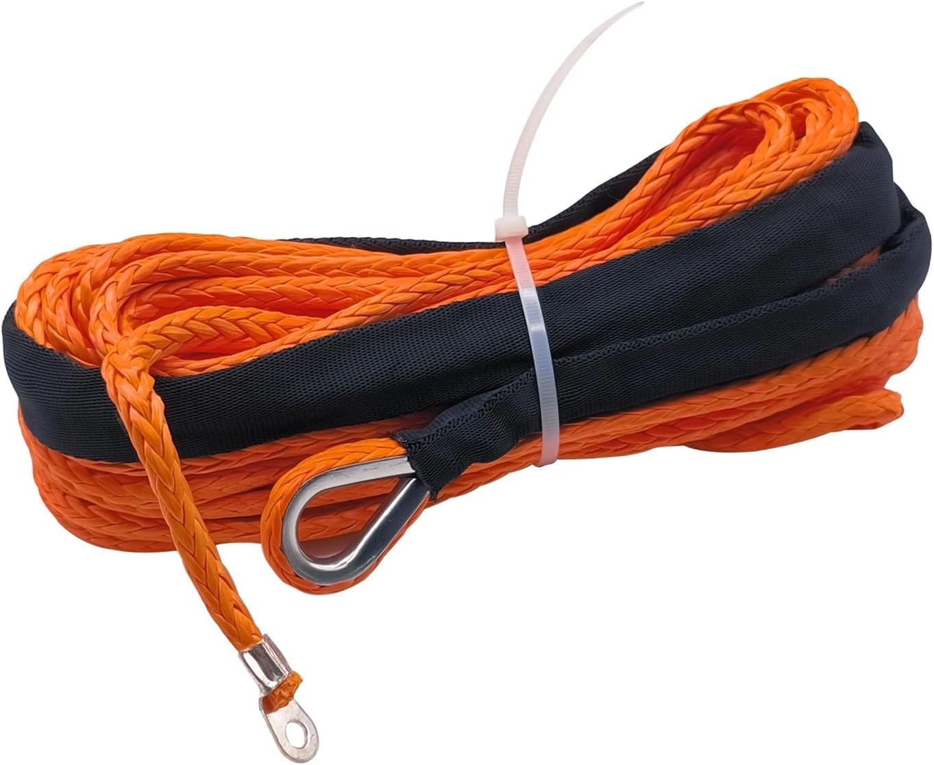 High Molecular Weight 6mm x 15m Wear-Resistant Rescue Tow Rope - 12 Strands Braided Heavy-Duty Towing Rope for Outdoor and Emergency Use(MULTI)