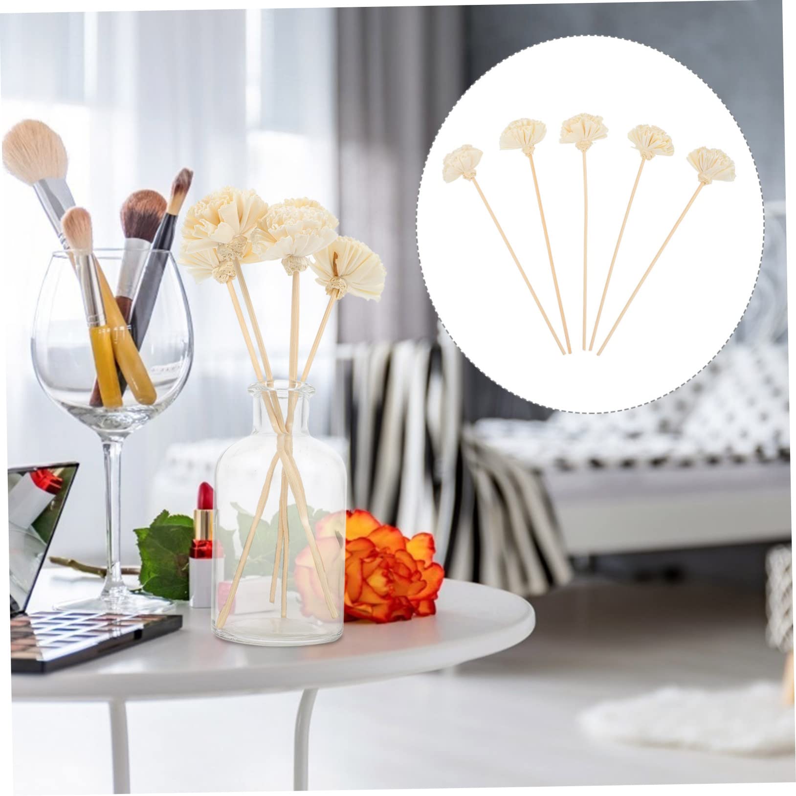 5 Series Difusor De Aromas con Flores Y Varillas Aromáticas para Decoración 5 Piezas X 5