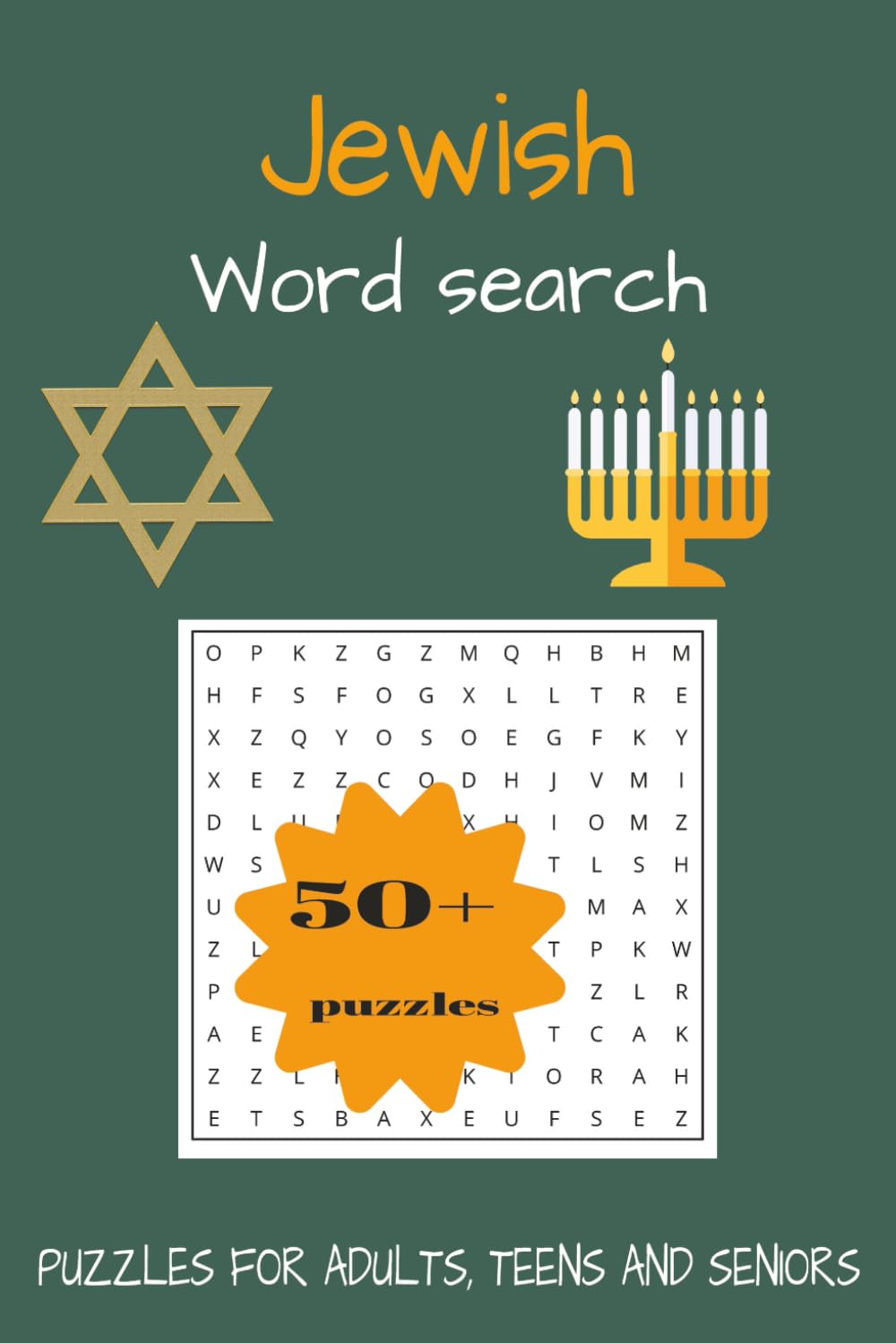Jewish Word Search Puzzle Book: Word Searches with Easy to Read Print about Jewish culture, Jewish heritage, and Jewish traditions| 6x9 inches, 110 ... Gift for Vacations, Holidays and Free Times