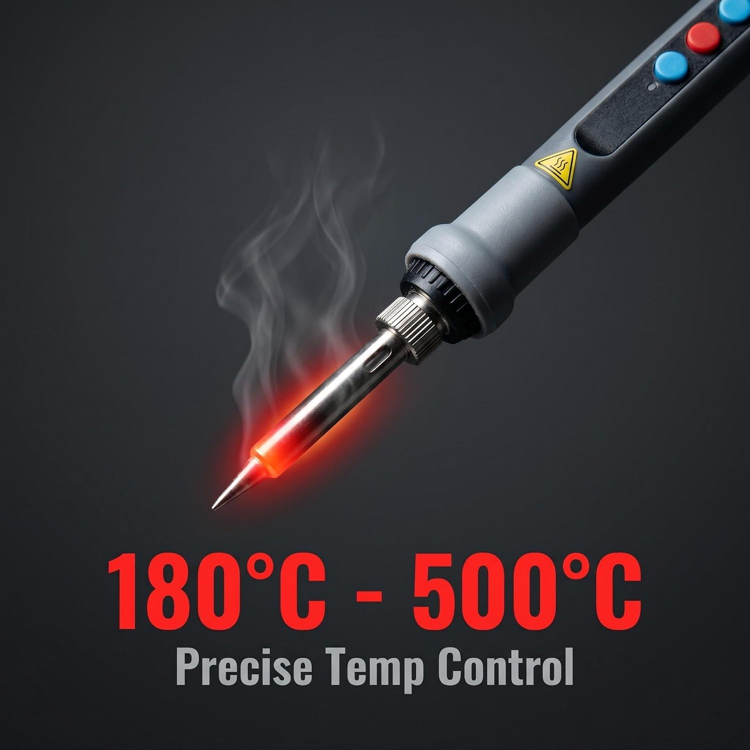Vertical Heat‑Set Insert Press Tool, 3‑in‑1 for Brass Heatset Insert Installation, 1.75mm & 2.85mm Filament Splicer, 60W Digital Soldering Iron, Linear Rail Guided, with Storage Base