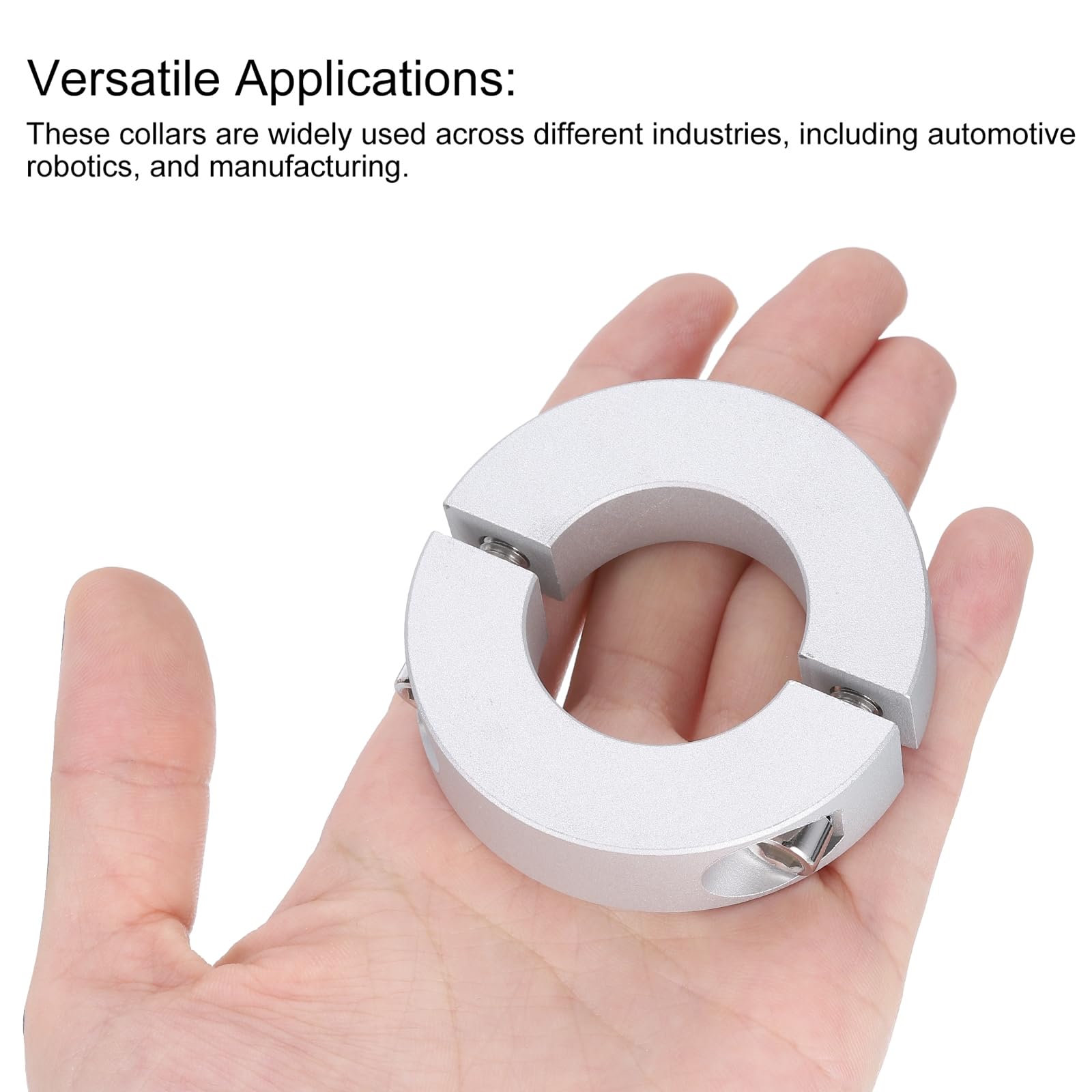 QUARKZMAN 2 Stück Geteilte Stellringe 32mm Bohrung 60mm OD 15mm Dicke Aluminiumlegierung Tiefenanschlagringe für Rad Schubkarren Achsgetriebe Einheiten Maschine Werkzeug Industrie