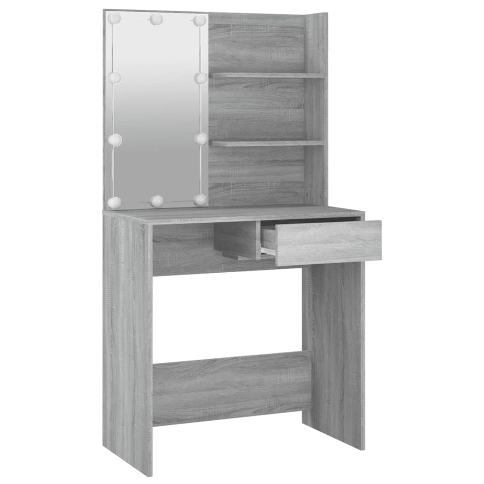 Gecheer Sonoma - Tavolo da toeletta a LED, 74,5 x 40 x 141 cm, per gli appassionati di bellezza