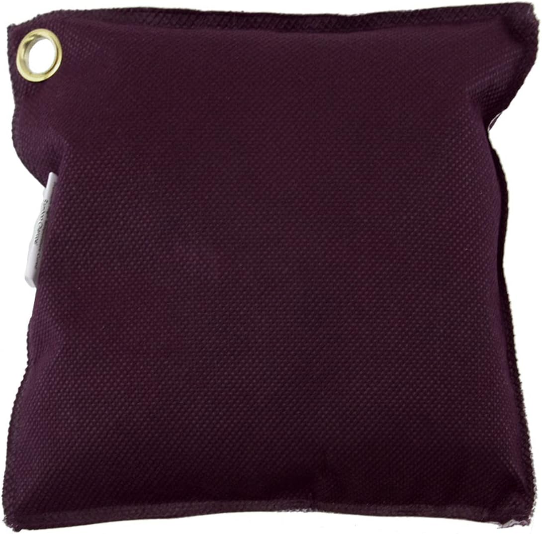 BambooMN Activated Bamboo Charcoal Air Purifier - 350g Burgundy - 5 Bags