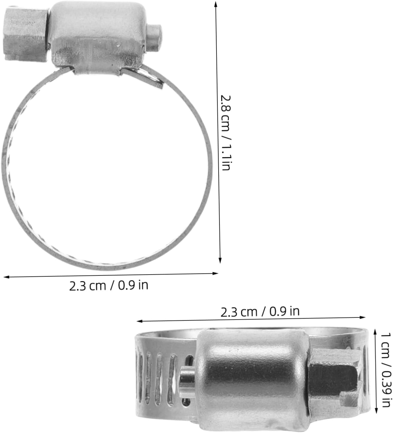 Zerodeko 10pcs Metal Water Hose Clamp Steel Throttle Hose Clamp Tube Mounting Pipe Pipe for Car