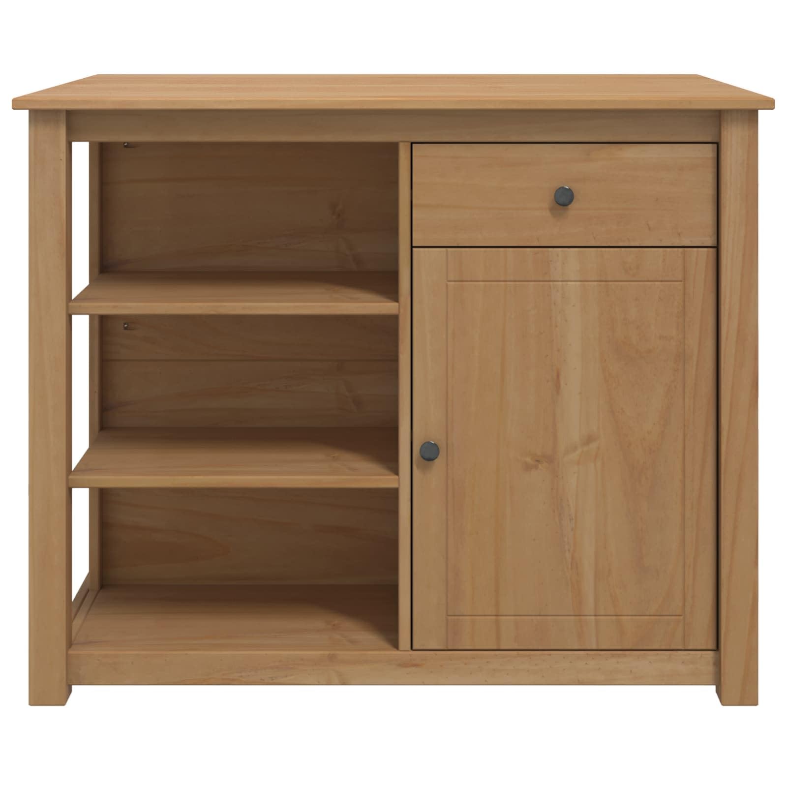 Set di isole da cucina, 2 pezzi, in legno massello di pino e cera