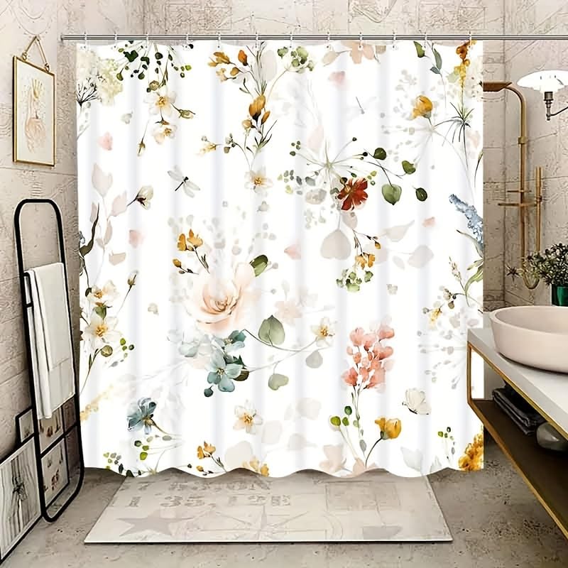 Rideau de douche fleurs pour une décoration moderne - 5