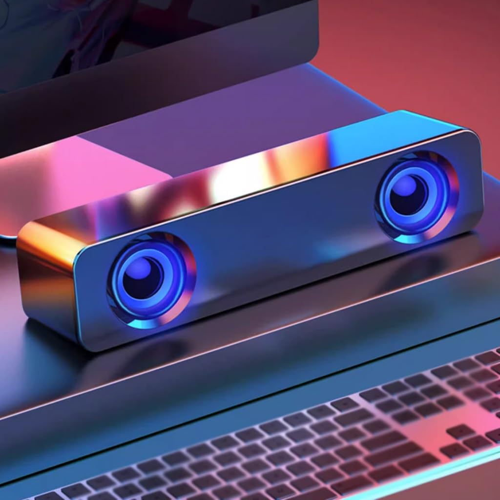Computer desktop, audio, altoparlante domestico, laptop, subwoofer, altoparlante attivo(Blue,White)