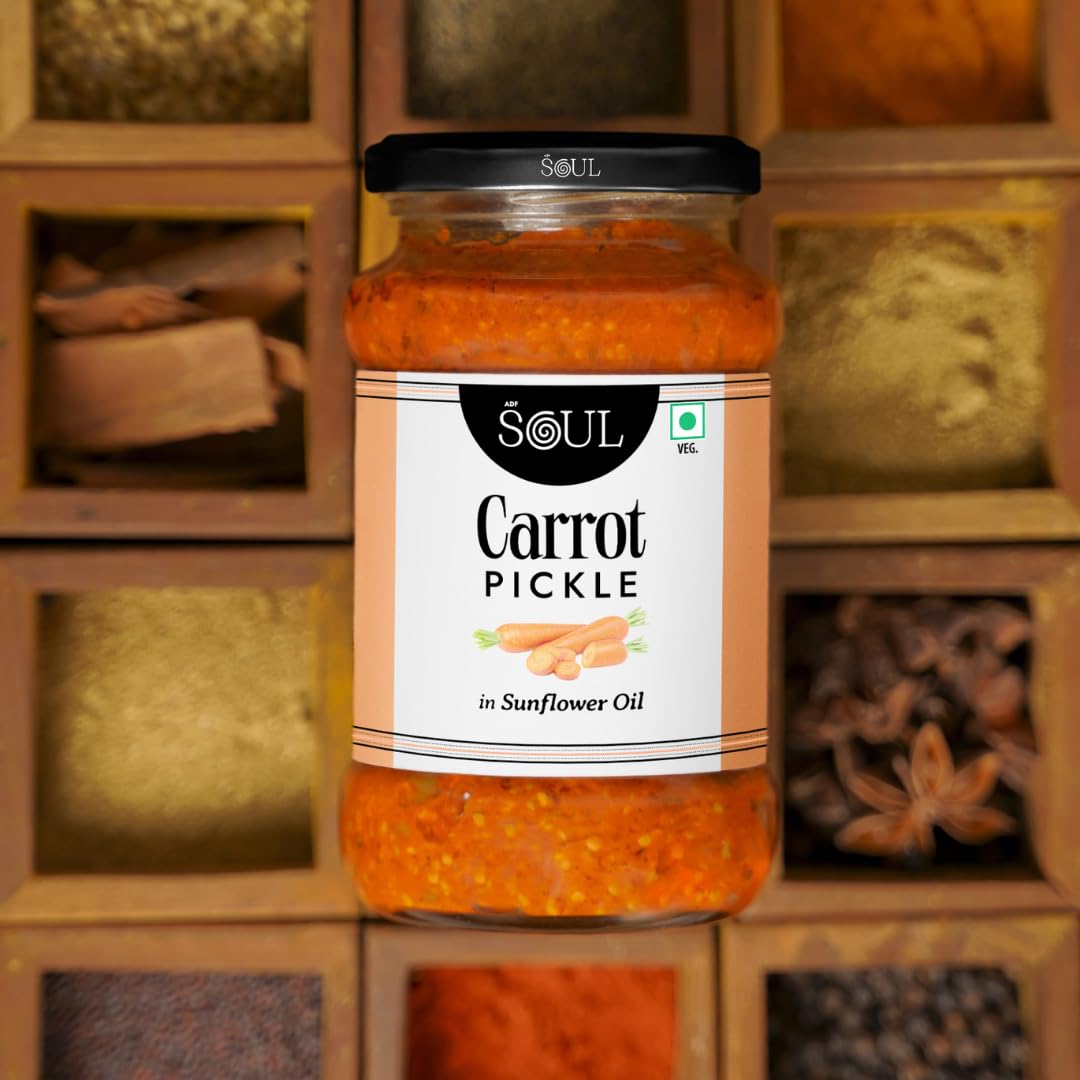 Soul Carrot Pickle 380g -Crunchy Delight in Sunflower Oil 2