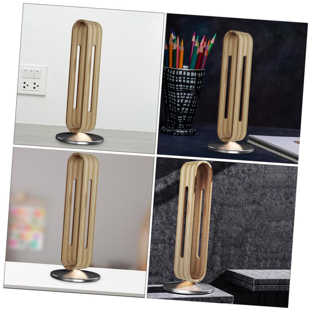 Supporto da Scrivania per Cuffie in Bambù, Rack Stabile | Lega di Alluminio e Silicone, Fino a 3kg, Design Semplice Tocco Artistico