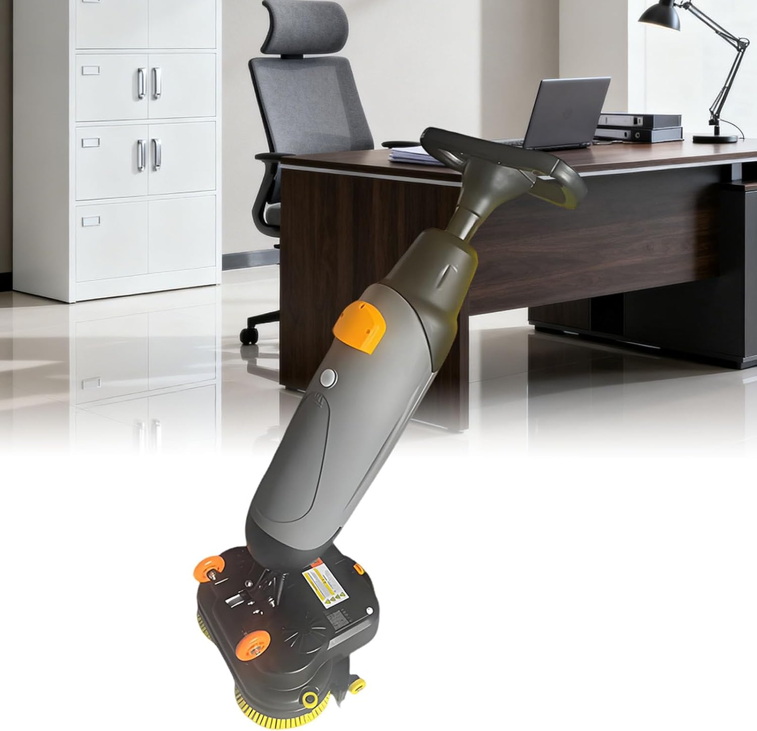 Commercial Electric Floor Scrubber & Tile Polisher, Cordless Carpet Extractor with 360° Rotating Power Scrub Brush, Ideal for Tile, Hard Floors & Concrete Cleaning