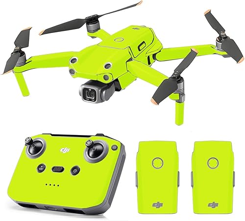 SopiGuard Skin for DJI Mavic Air 2s - Juego completo de calcomanías de vinilo de precisión + controlador + 3 fundas de batería (amarillo neón) disponible en Yaxa Mexico
